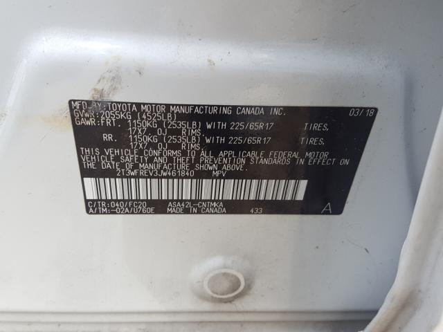 2018 TOYOTA RAV4 ADVEN 2T3WFREV3JW461840