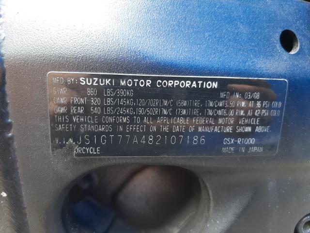 2008 SUZUKI GSX-R1000 JS1GT77A482107186