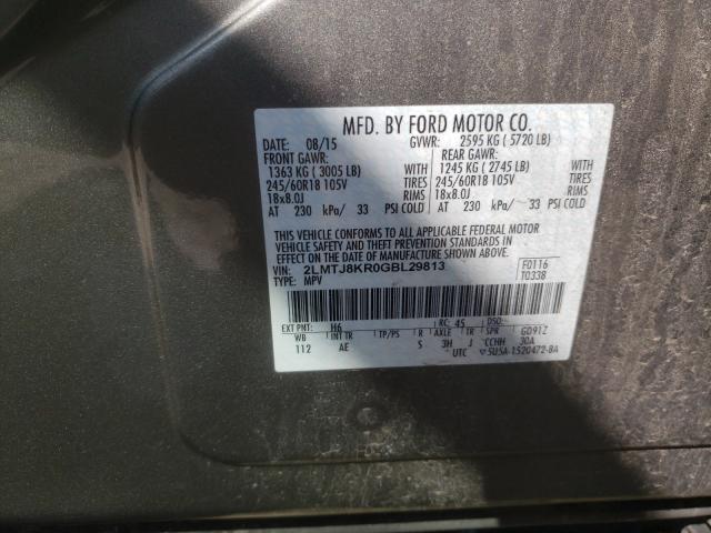 2016 LINCOLN MKX SELECT 2LMTJ8KR0GBL29813