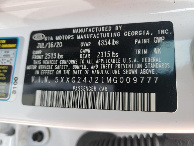 2021 KIA K5 LX 5XXG24J21MG009777