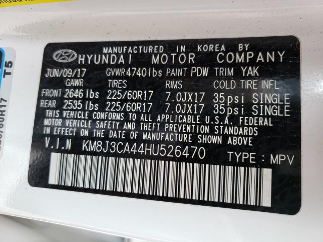 2017 HYUNDAI TUCSON KM8J3CA44HU526470
