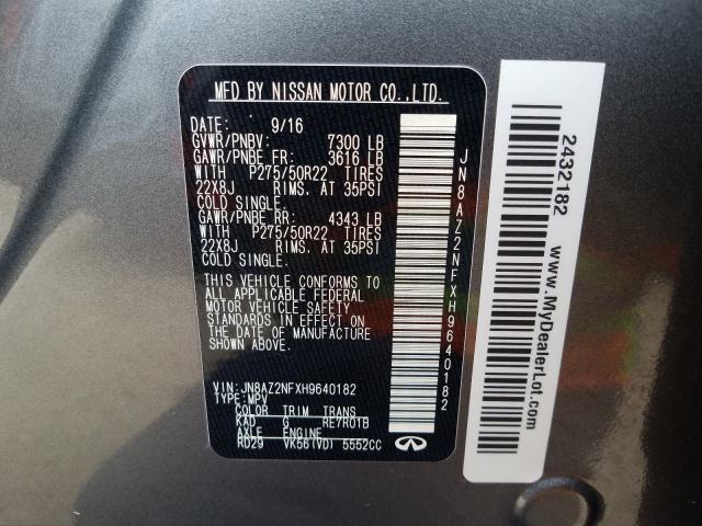 2017 INFINITI QX80 BASE JN8AZ2NFXH9640182