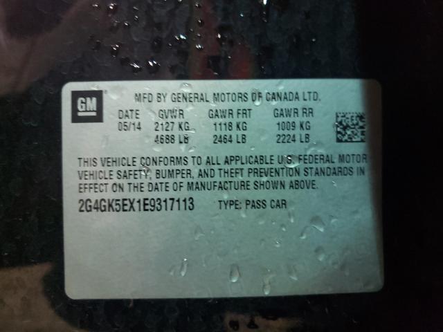 2014 BUICK REGAL 2G4GK5EX1E9317113
