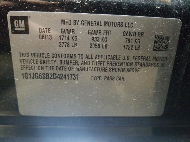 2013 CHEVROLET SONIC RS 1G1JG6SB2D4241731