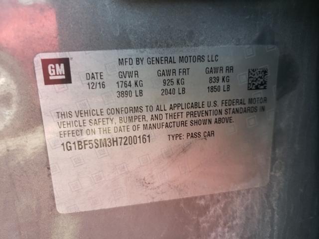 2017 CHEVROLET CRUZE PREM 1G1BF5SM3H7200161