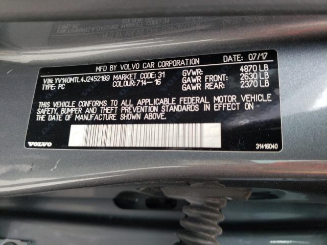 2018 VOLVO S60 DYNAMI YV140MTL4J2452189