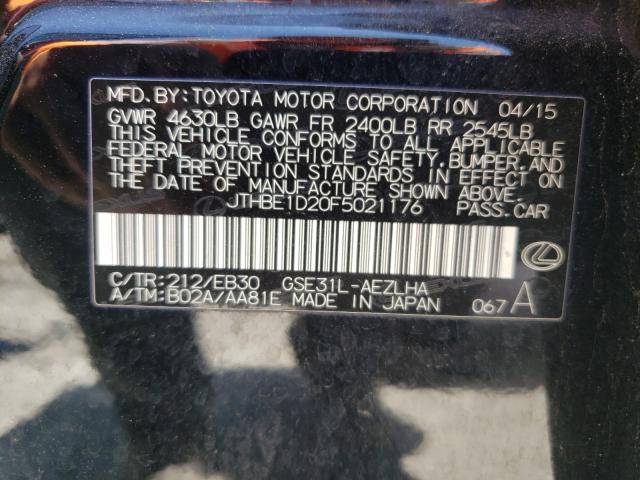 2015 LEXUS IS 350 JTHBE1D20F5021176