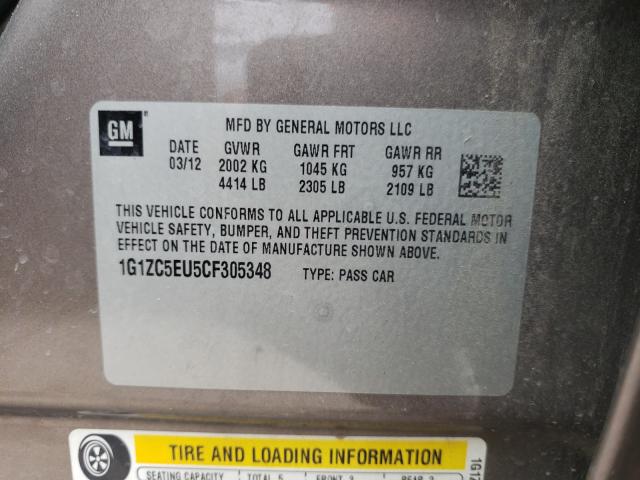 2012 CHEVROLET MALIBU 1LT 1G1ZC5EU5CF305348
