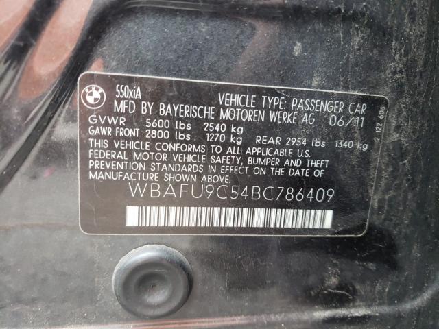 2011 BMW 550 XI WBAFU9C54BC786409