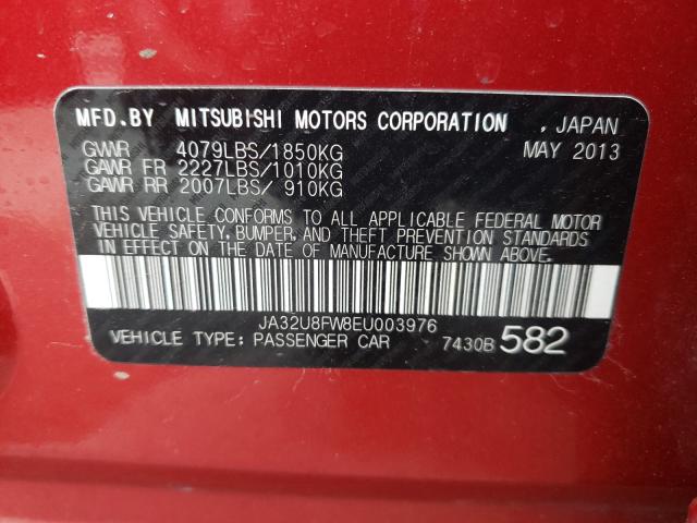 2014 MITSUBISHI LANCER GT JA32U8FW8EU003976