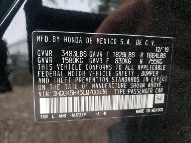 2020 HONDA FIT LX 3HGGK5H45LM700936