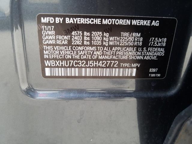 2018 BMW X1 SDRIVE2 WBXHU7C32J5H42772