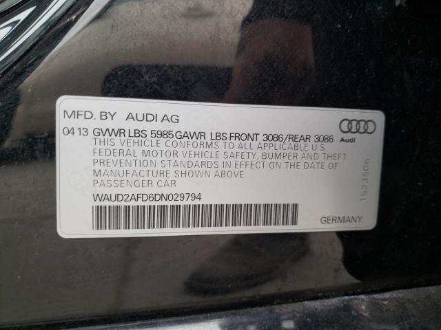2013 AUDI S8 QUATTRO WAUD2AFD6DN029794