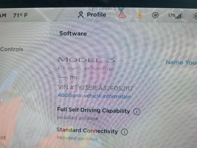 2018 TESLA MODEL 3 5YJ3E1EA3JF052117