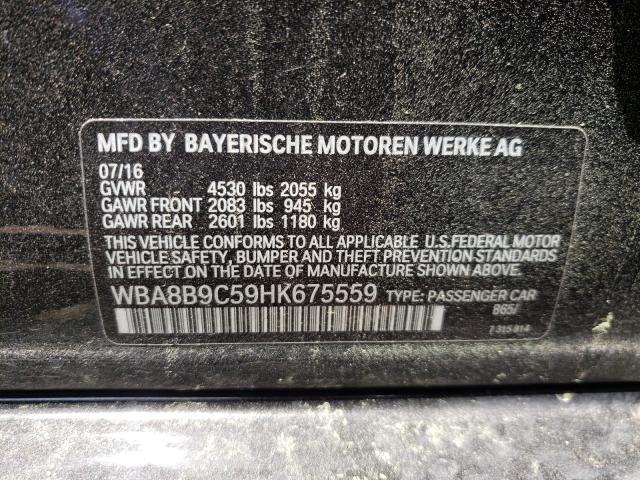 2017 BMW 330 I WBA8B9C59HK675559