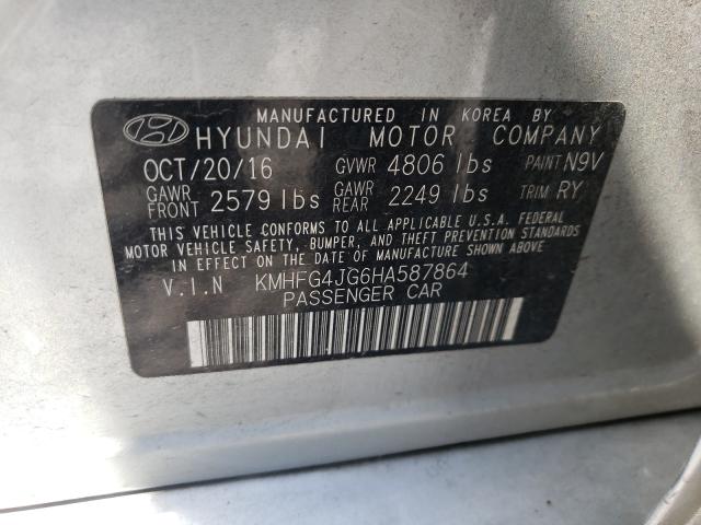 2017 HYUNDAI AZERA KMHFG4JG6HA587864