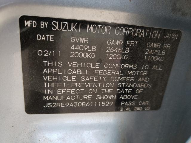 2011 SUZUKI KIZASHI SE JS2RE9A30B6111529