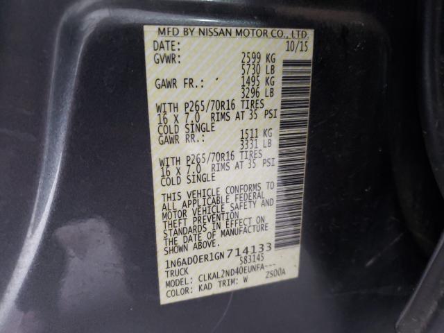 2016 NISSAN FRONTIER 1N6AD0ER1GN714133