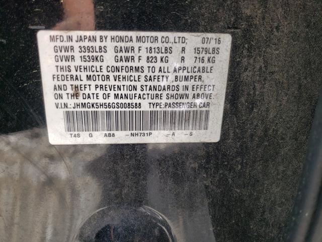 2016 HONDA FIT LX JHMGK5H56GS008588