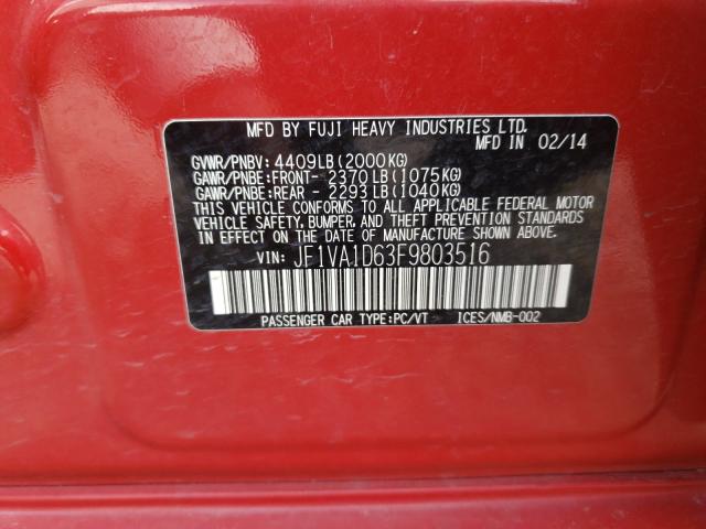2015 SUBARU WRX PREMIU JF1VA1D63F9803516