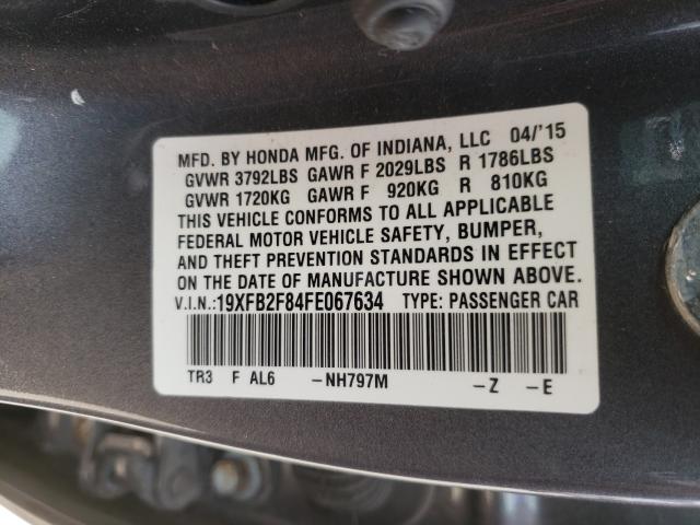 2015 HONDA UK 19XFB2F84FE067634