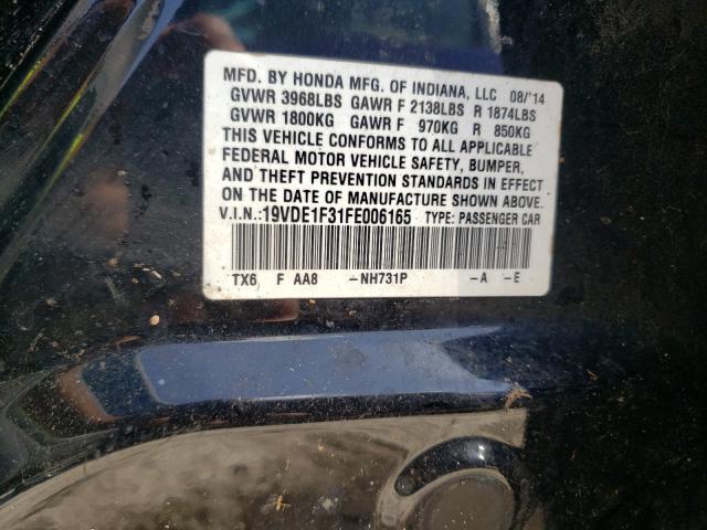 2015 ACURA ILX 20 19VDE1F31FE006165