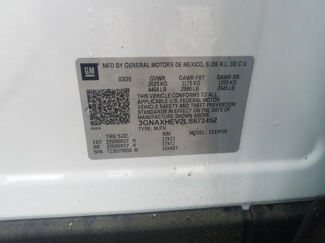 2020 CHEVROLET EQUINOX LS 3GNAXHEV2LS671452