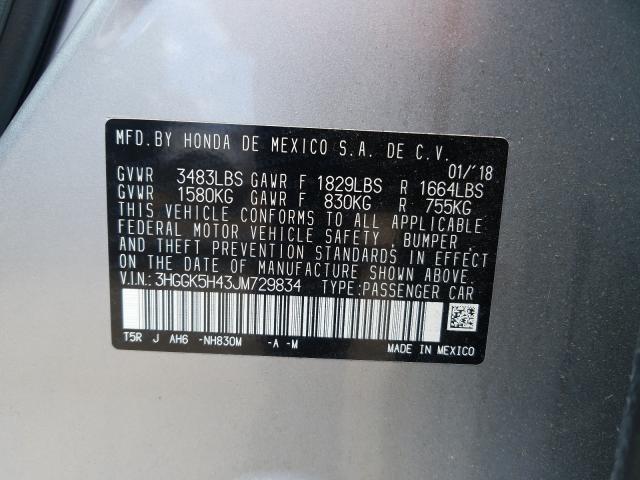 2018 HONDA FIT LX 3HGGK5H43JM729834