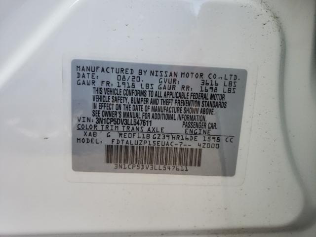 2020 NISSAN KICKS SR 3N1CP5DV3LL547611