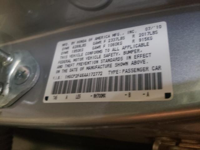 2010 HONDA ACCORD LXP 1HGCP2F46AA172772