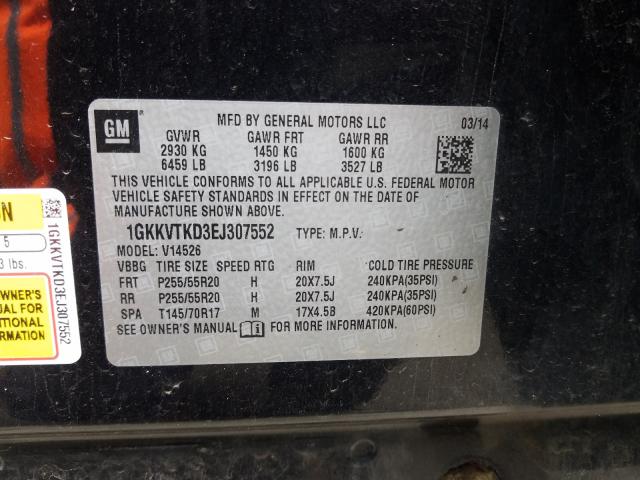 2014 GMC ACADIA DEN 1GKKVTKD3EJ307552