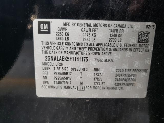 2015 CHEVROLET EQUINOX LS 2GNALAEK5F1141176