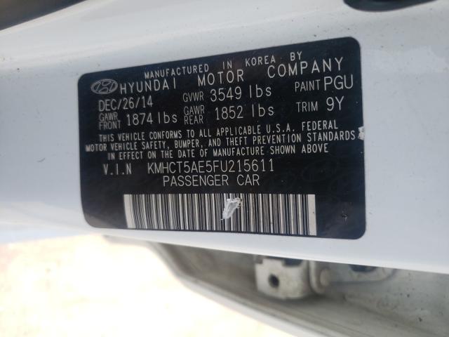 2015 HYUNDAI ACCENT GS KMHCT5AE5FU215611