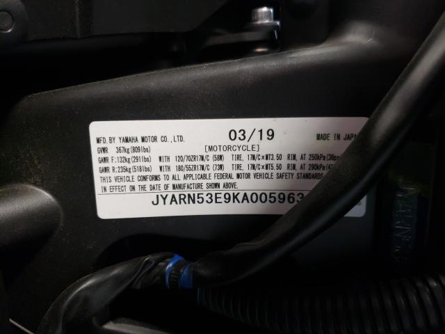 2019 YAMAHA MT09 JYARN53E9KA005963