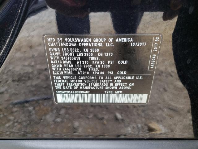 2018 VOLKSWAGEN ATLAS S 1V2AP2CA9JC539487