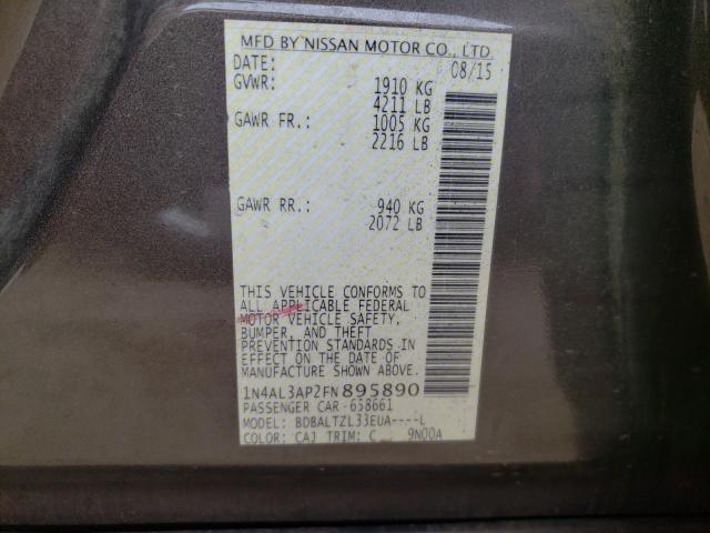 2015 NISSAN ALTIMA 2.5 1N4AL3AP2FN895890