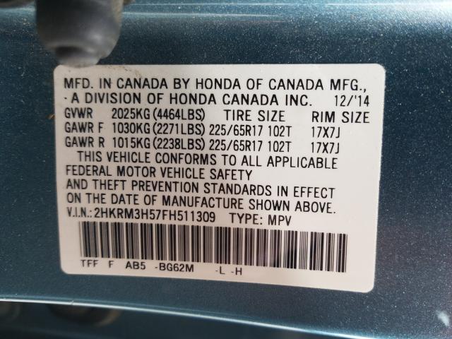 2015 HONDA CR-V 2HKRM3H57FH511309