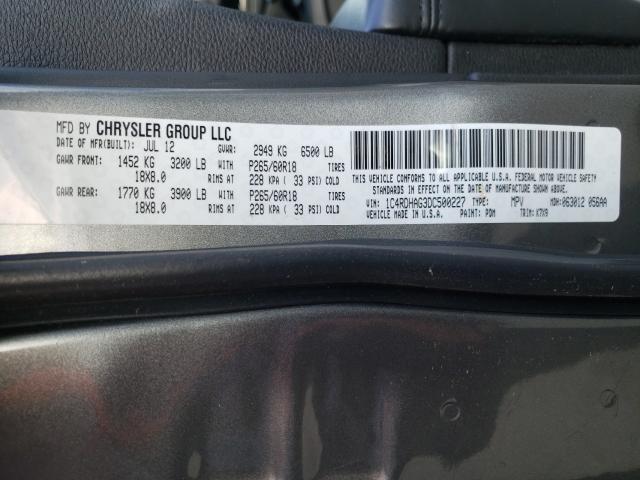 2013 DODGE DURANGO SX 1C4RDHAG3DC500227