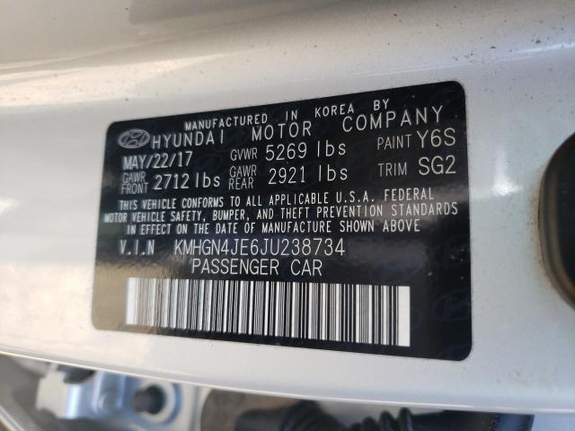 2018 GENESIS G80 BASE KMHGN4JE6JU238734