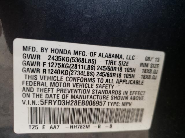 2014 ACURA MDX 5FRYD3H28EB006957
