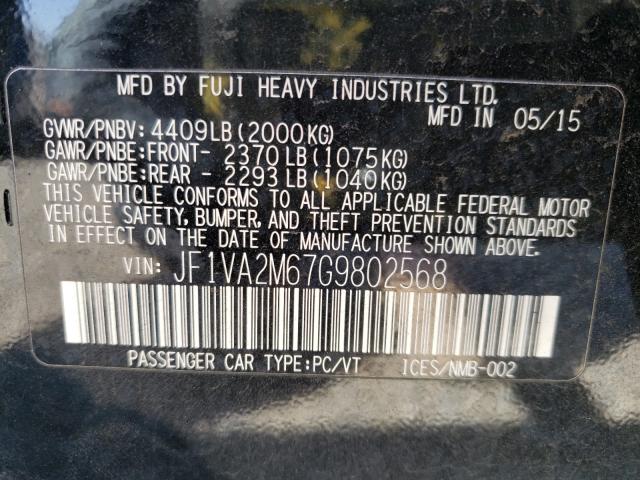 2016 SUBARU WRX STI JF1VA2M67G9802568