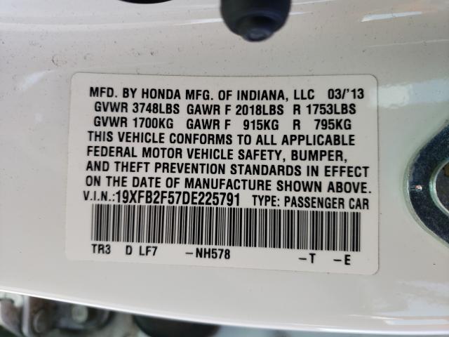 2013 HONDA CIVIC LX 19XFB2F57DE225791