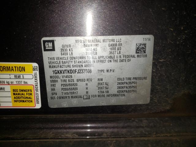 2015 GMC ACADIA DEN 1GKKVTKD0FJ233508
