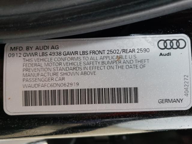 2013 AUDI A6 PREMIUM WAUDFAFC6DN062919