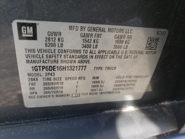 2017 GMC CANYON SLT 1GTP6DE16H1321777