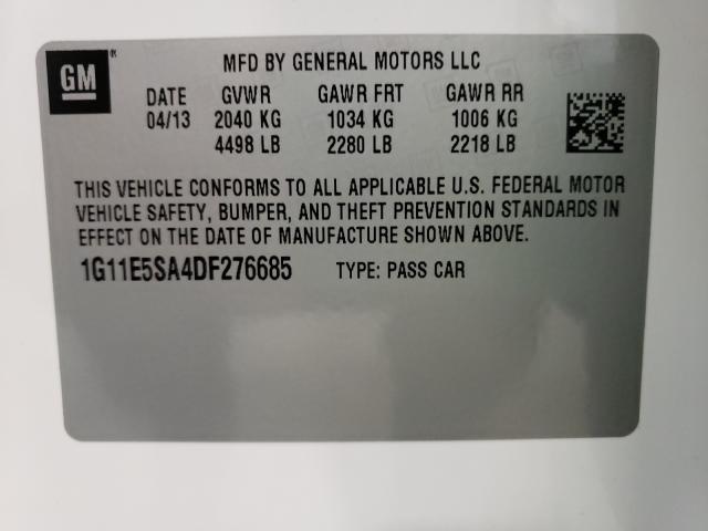 2013 CHEVROLET MALIBU 2LT 1G11E5SA4DF276685