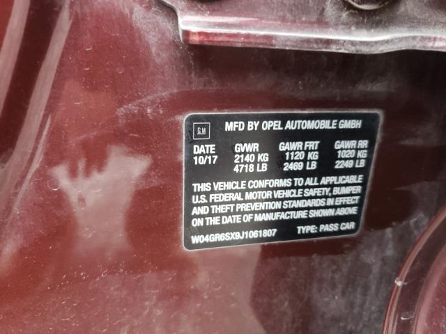 2018 BUICK REGAL ESSE W04GR6SX9J1061807