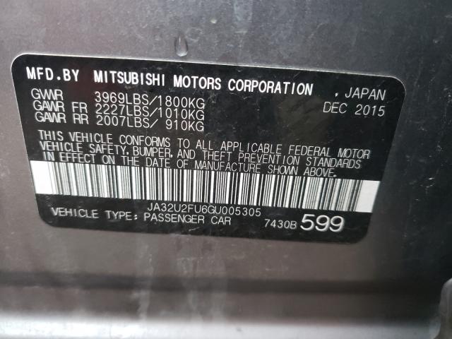 2016 MITSUBISHI LANCER ES JA32U2FU6GU005305
