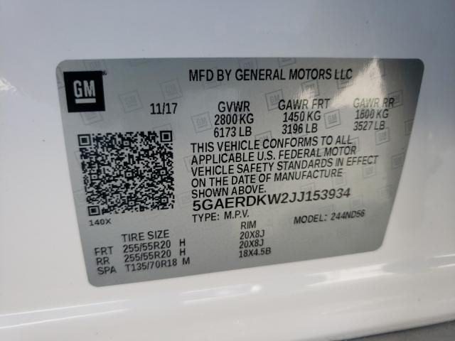 2018 BUICK ENCLAVE AV 5GAERDKW2JJ153934