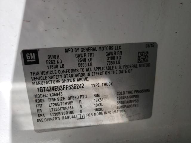 2015 GMC SIERRA K35 1GT424E83FF636242
